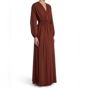 Matteau Open Back Plunge Dress in Rust size 1/XS